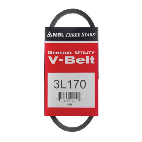 Mitsuboshi FHP General Utility V-Belt 0.38 in. W X 17 in. L For Fractional Horsepower Motors