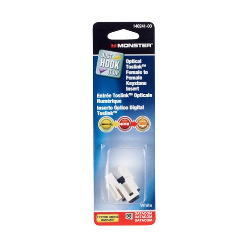 Monster Just Hook It Up 0 ft. L Digital Optical Toslink Keystone Insert Digital Optical