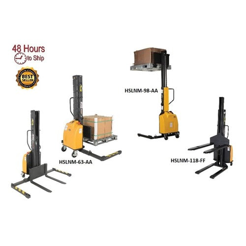 Narrow Mast Stackers with Power Lift