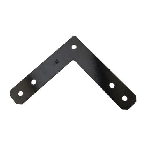 National Hardware 12 in. H X 2.5 in. W X 0.188 in. D Black Steel Flat Corner Plate