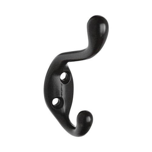 National Hardware 3.3 in. L Oil Rubbed Bronze Black Zinc Hook 75 lb. cap. 1 pk