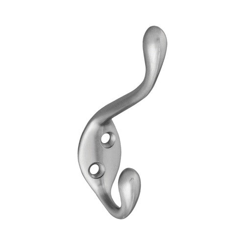 National Hardware 4.59 in. L Satin Nickel Silver Zinc Heavy Duty Garment Hook 35 lb. cap. 1 pk