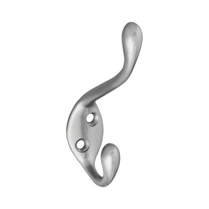 National Hardware 4.59 in. L Satin Nickel Silver Zinc Heavy Duty Garment Hook 35 lb. cap. 1 pk