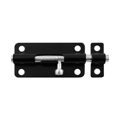 National Hardware 4 in. L Black Steel Barrel Bolt 1 pk