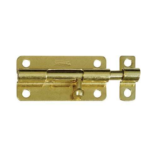 National Hardware 4 in. L Brass-Plated Steel Barrel Bolt 1 pk
