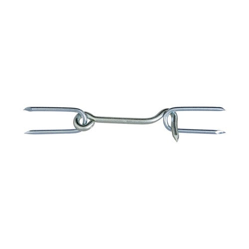 National Hardware 4 in. L Zinc-Plated Silver Steel Gate Hook w/Staples 1 pk