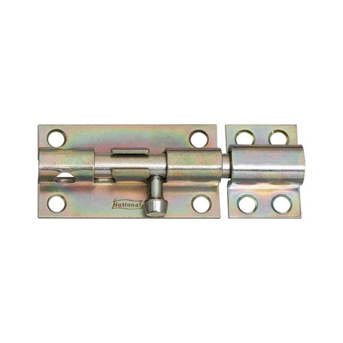 National Hardware 4 in. L Zinc-Plated Steel Heavy Duty Barrel Bolt 1 pk