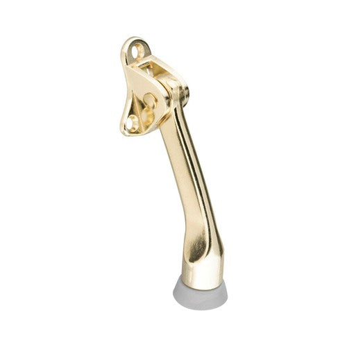 National Hardware 4 in. L Zinc w/Rubber Tip Brass Gold Door Stop Mounts to door .75 in.