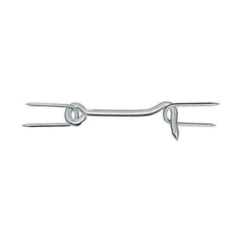 National Hardware 5 in. L Zinc-Plated Silver Steel Gate Hook w/Staples 1 pk — Model N122-200