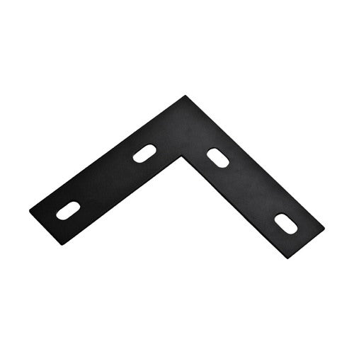 National Hardware 6.5 in. H X 1.5 in. W X 0.125 in. D Black Carbon Steel Flat Corner Plate