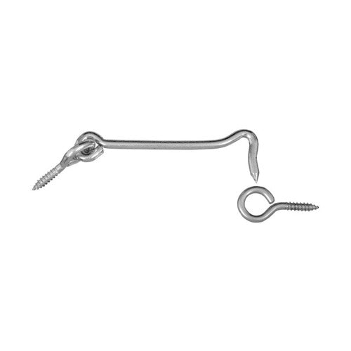 National Hardware 6 in. L Zinc-Plated Silver Steel Gate Hook w/Screw Eye 1 pk