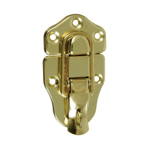 National Hardware Brass-Plated Steel Lockable Draw Catch 1.76 in. 3.64 in. 1 pk