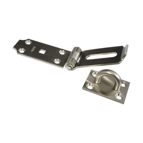 National Hardware Brushed Stainless Steel 7-1/2 in. L Safety Hasp 1 pk