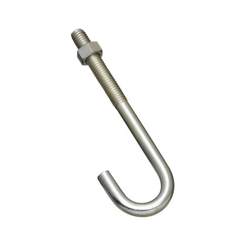 National Hardware Large Zinc-Plated Silver Steel 5 in. L J-Bolt 225 lb 1 pk