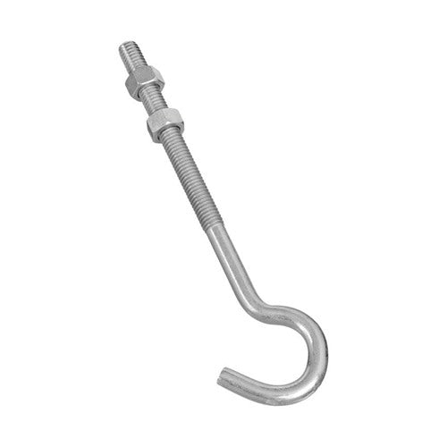 National Hardware Large Zinc-Plated Silver Steel 7 in. L Hook Bolt 1 pk