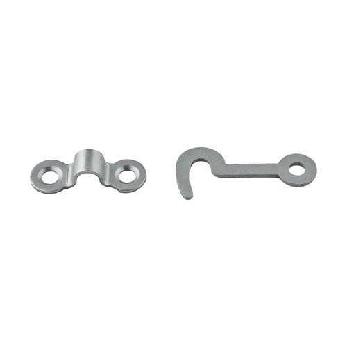 National Hardware Satin Nickel Steel Hook and Staple 2 pk
