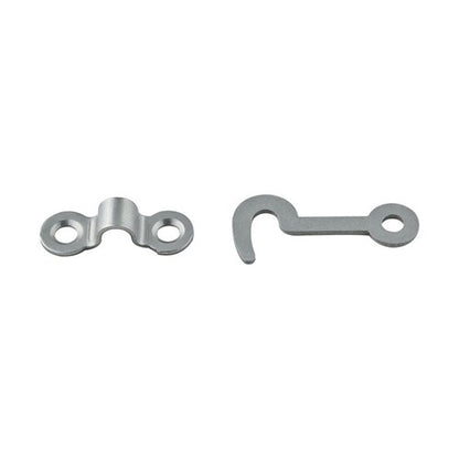 National Hardware Satin Nickel Steel Hook and Staple 2 pk