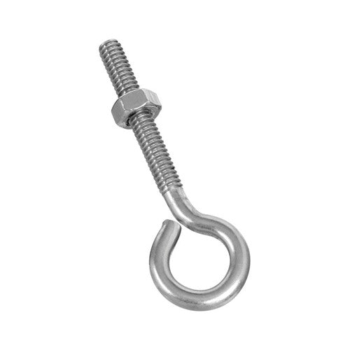 National Hardware WeatherGuard 1/4 in. X 3 in. L Stainless Stainless Steel Eyebolt Nut Included