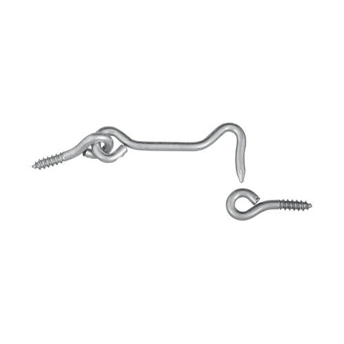 National Hardware Zinc-Plated Silver Steel 2-1/2 in. L Hook and Eye 2 pk