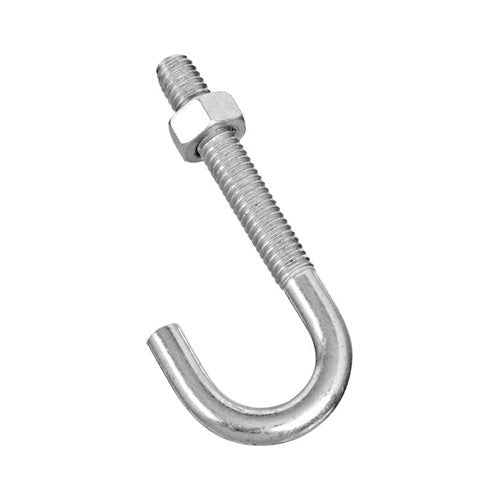 National Hardware Zinc-Plated Silver Steel 3 in. L J-Bolt 1 pk