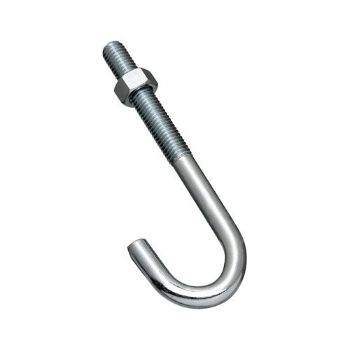 National Hardware Zinc-Plated Silver Steel 6 in. L J-Bolt 1 pk