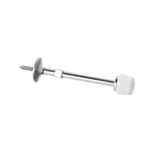 National Hardware Zinc Satin Nickel Silver Rigid Door Stop Mounts to wall .75 in.