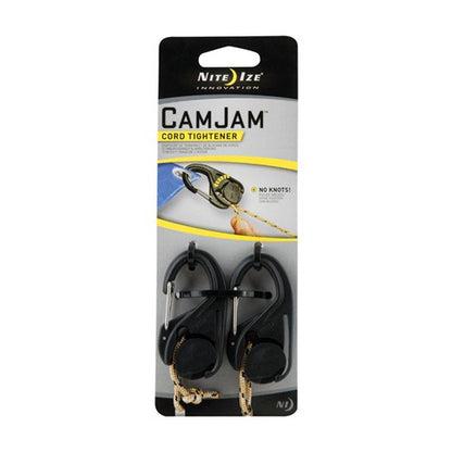 Nite Ize CamJam 5/32 in. D X 2 in. L Black Twisted Plastic Tie-Down Rope