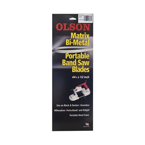 Olson 44.9 in. L X 0.5 in. W Bi-Metal Portable Band Saw Blade 18 TPI Regular teeth 3 pk