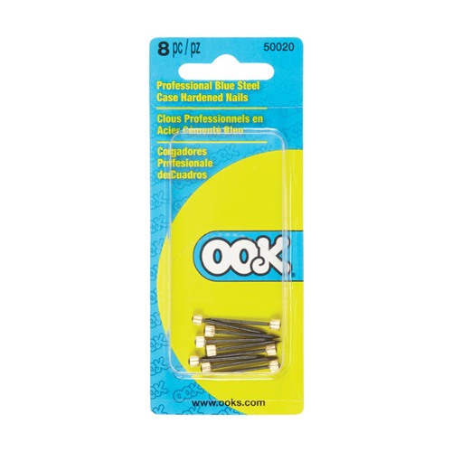 OOK Case Hardened Professional Picture Hanging Nails 1 lb 8 pc
