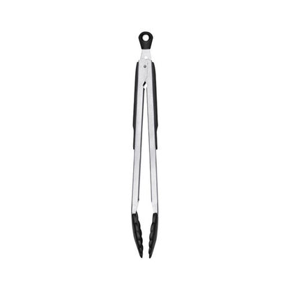 OXO Good Grips Silver/Black Stainless Steel Tongs