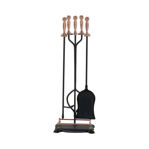 Panacea Black Antique Metal Fireplace Tool Set