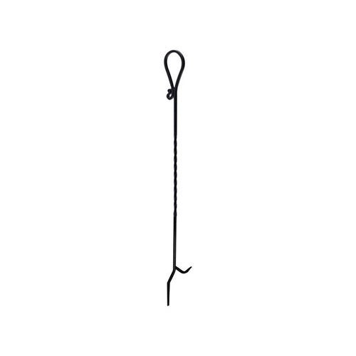Panacea Black Powder Coated Steel Fireplace Poker