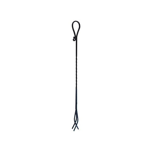 Panacea Black Powder Coated Steel Fireplace Tongs