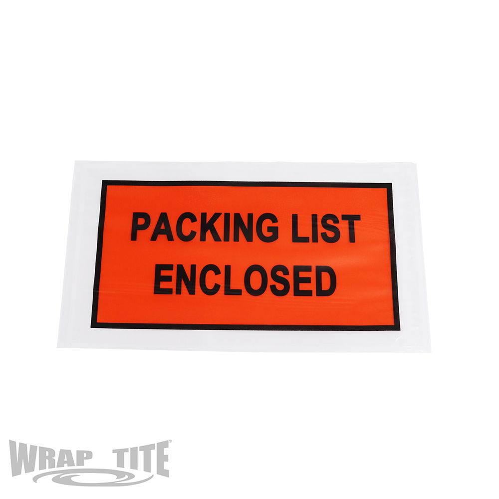 5.5 x 10 Packing List Enclosed, Full Face, 1000/cs