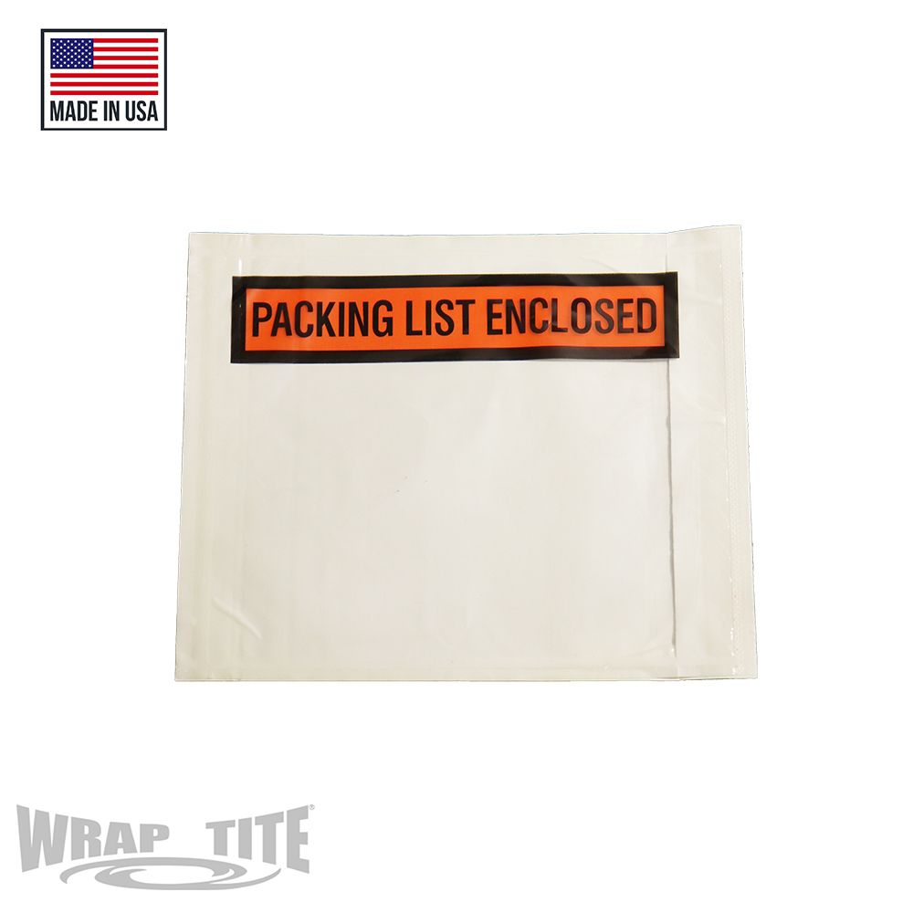 4.5 x 5.5 Packing List Enclosed, Panel Face, 1000/cs