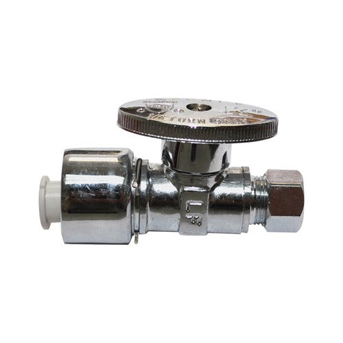 Plumb Pak 5/8 in. Compression X 3/8 in. Compression Brass Straight Valve — Model P2068POLF
