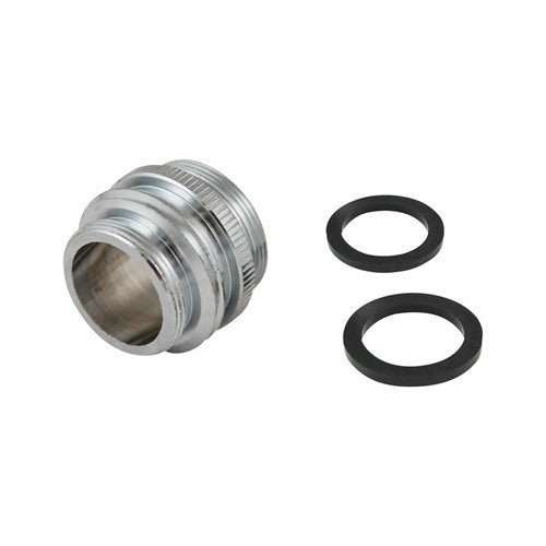 Plumb Pak Dual Thread 15/16 in. x 55/64 in. Chrome Plated Faucet Aerator — Black/Silver