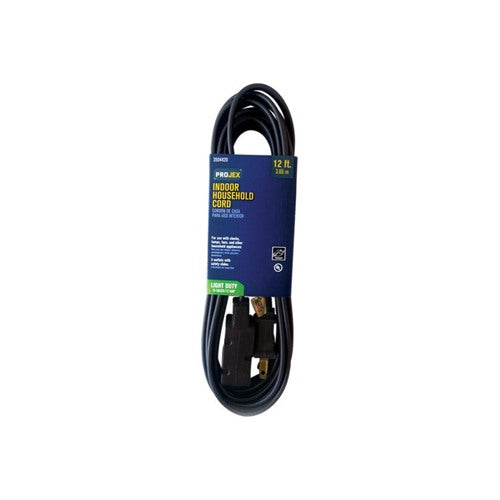 Projex Indoor 12 ft. L Brown Extension Cord 16/2 SPT-2