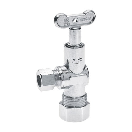 ProLine 5/8 in. Compression X 3/8 in. Compression Chrome Plated Angle Valve