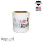 5 x 500 x 80 - WHITE WITH 3C "HAPPY HOLIDAY" PRINT - 4 RLS/CASE