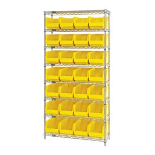 Quantum Chrome Wire Shelving Units with Ultra Bins (WR Series)