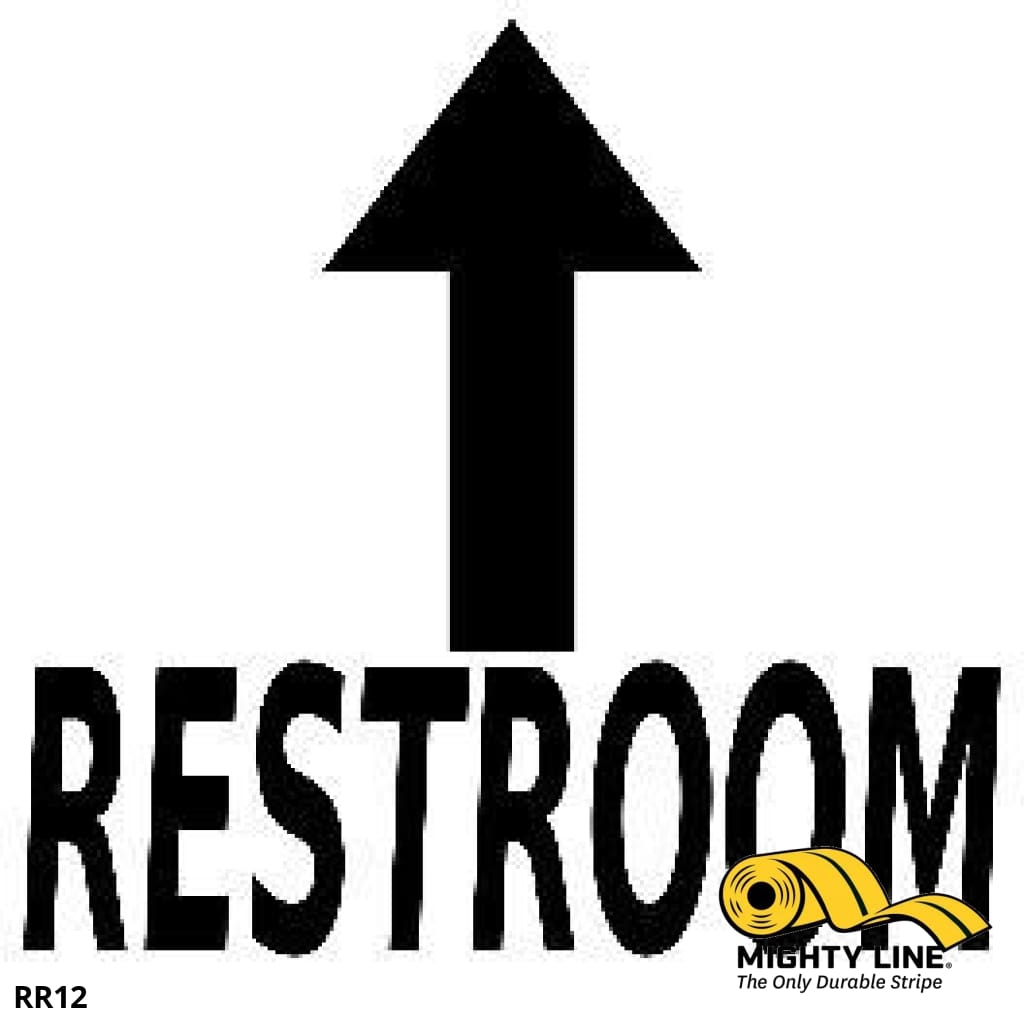 Restroom Floor Tape Signs