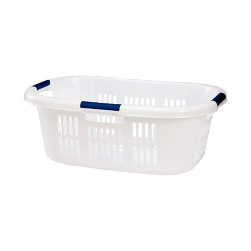 Rubbermaid Hip-Hugger White Plastic Laundry Basket
