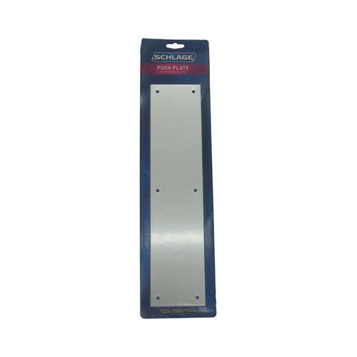 Schlage 3.5 in. H X 15 in. L Chrome Aluminum Push Plate