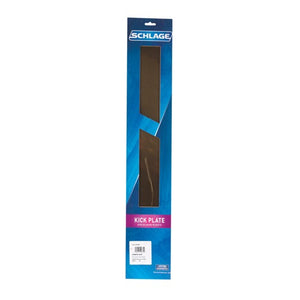 Schlage 6 in. H X 30 in. L Brass Aluminum Kickplate SC8400PA3 6X30