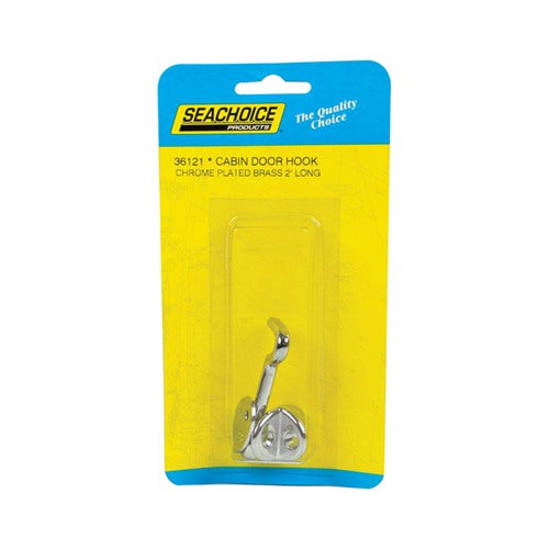 Seachoice Chrome-Plated Brass 2 in. L Cabin Door Hook 1 pk