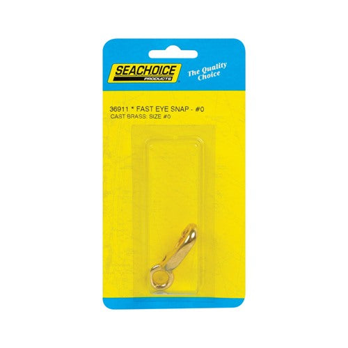 Seachoice Polished Brass 2 in. L X 7/16 in. W Fast Eye Snap 1 pk