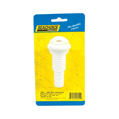 Seachoice Polished Plastic 3/4 in. W Thru Hull Connector 1 pk
