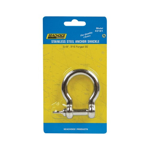 Seachoice Polished Stainless Steel 1 in. L X 3/8 in. W Shackle 1 pk