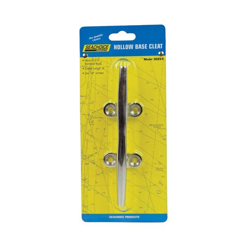 Seachoice Stainless Steel 6 in. L Hollow Base Cleat 1 pk